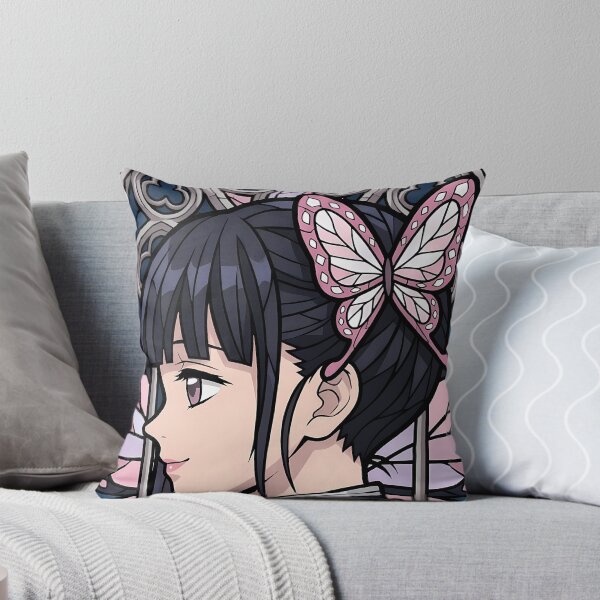 Item preview, Kanao Tsuyuri Demon Slayer Midnight Butterfly Stained Glass Portrait designed and sold by mildaclairmo.
