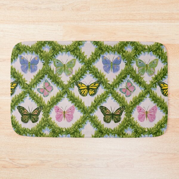Item preview, Topiaries and butterflies lattice designed and sold by SophieClimaArt.