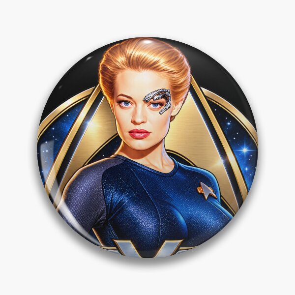 Item preview, Seven of Nine Emblem (Blue) designed and sold by Moviebuff91.