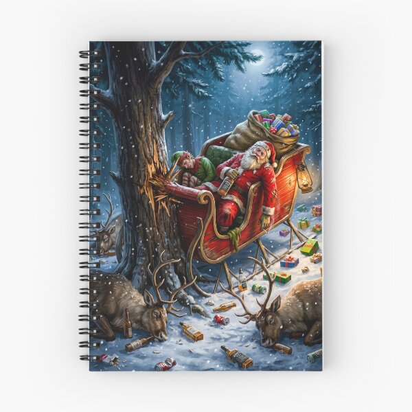 Item preview, Merry Christmas - Drunk Santa Crashed the Sleigh designed and sold by matteflor.