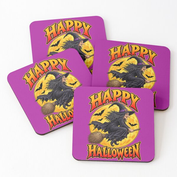 Item preview, Happy Halloween Flying Witch Across Full Moon  designed and sold by shorethings.