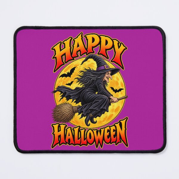 Item preview, Happy Halloween Flying Witch Across Full Moon designed and sold by shorethings.