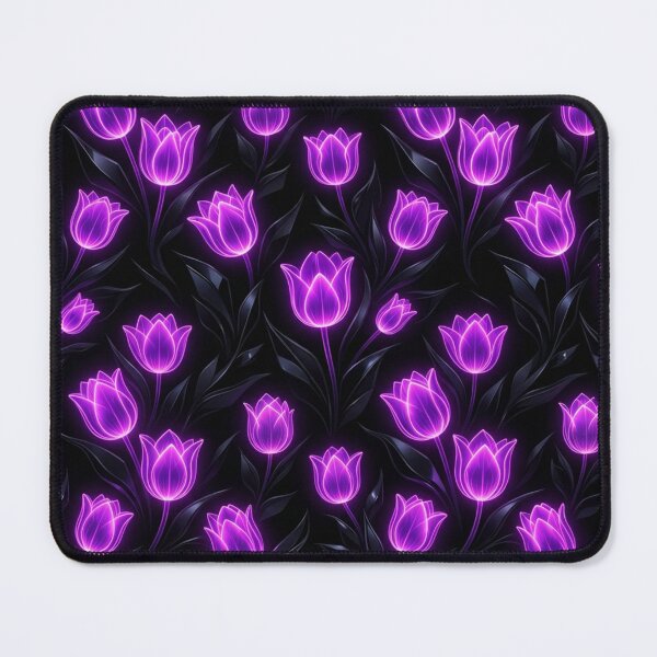 Item preview, Glowing Purple Tulip Flowers Seamless Pattern designed and sold by Owcomm.