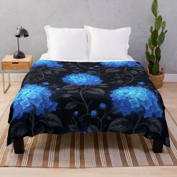 Item preview, Luminous Blue Hydrangea Floral Pattern designed and sold by Owcomm.