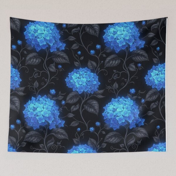 Item preview, Luminous Blue Hydrangea Floral Pattern designed and sold by Owcomm.