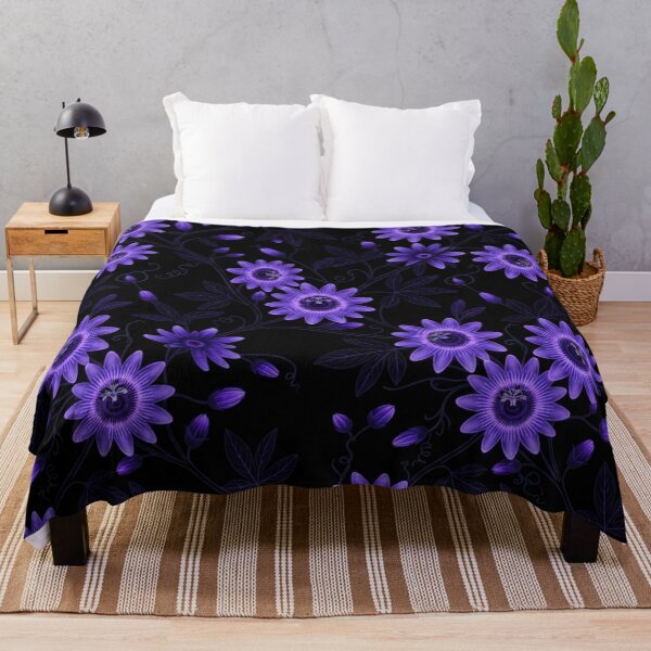 Item preview, Purple Passion Flower Seamless Botanical Pattern designed and sold by Owcomm.