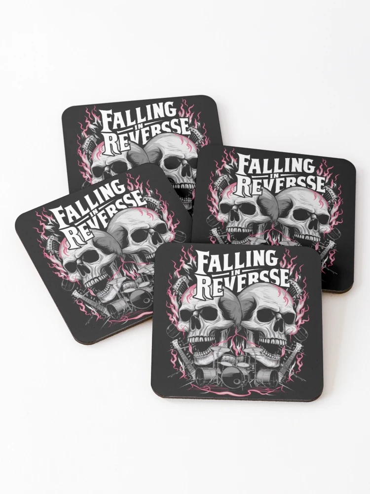 Thumbnail 1 of 5, Coasters (Set of 4), Falling In Reverse Classic designed and sold by vodevinfrogart.