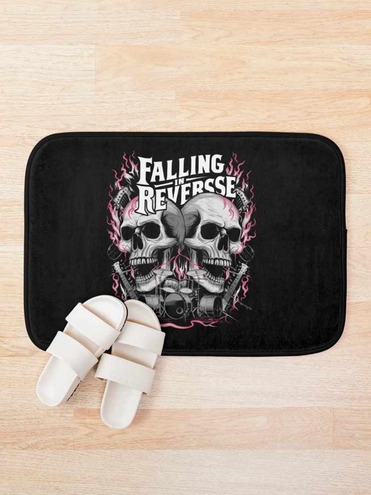 Thumbnail 1 of 6, Bath Mat, Falling In Reverse Classic designed and sold by vodevinfrogart.