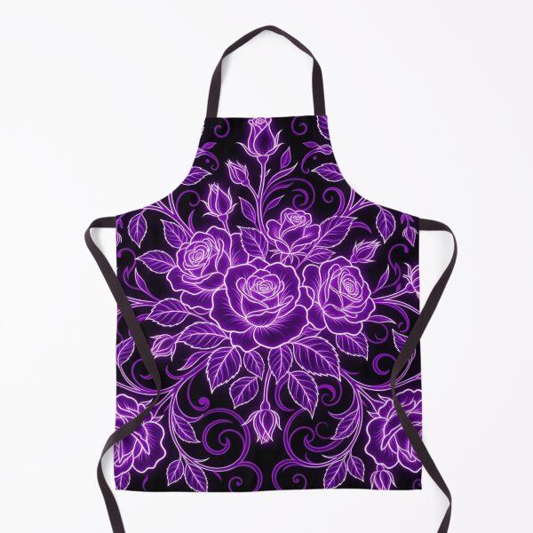 Item preview, Glowing Purple Neon Roses Floral Pattern designed and sold by Owcomm.