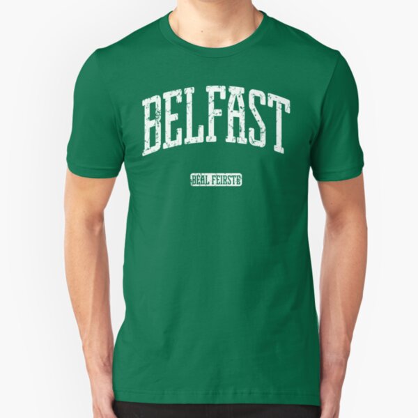 Belfast (White Print) Slim Fit T-Shirt