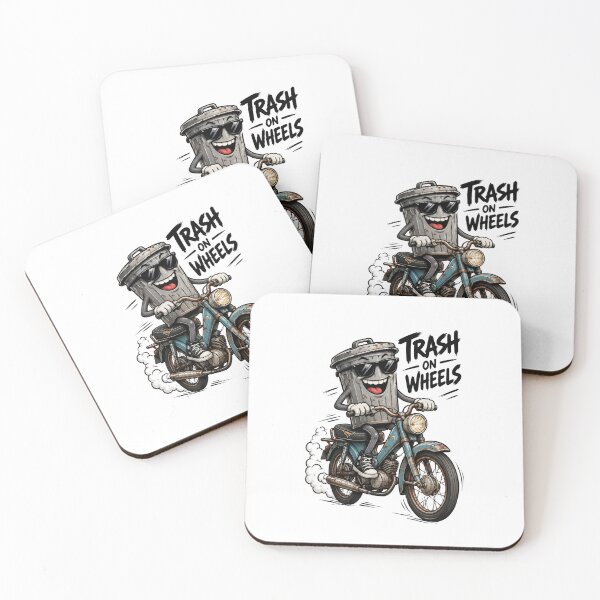 Item preview, Funny Trash Can Riding Motorcycle - Trash On Wheels designed and sold by Alaric4you.