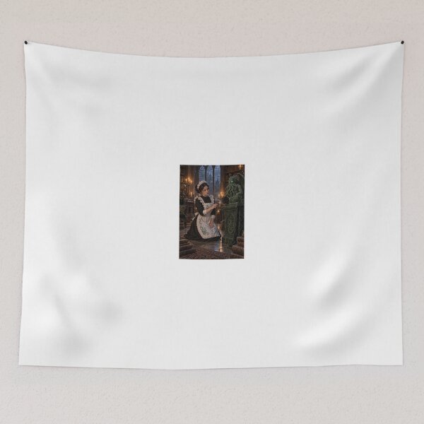 Item preview, Maid with cthulhu statue in library designed and sold by CathryneDelamort.