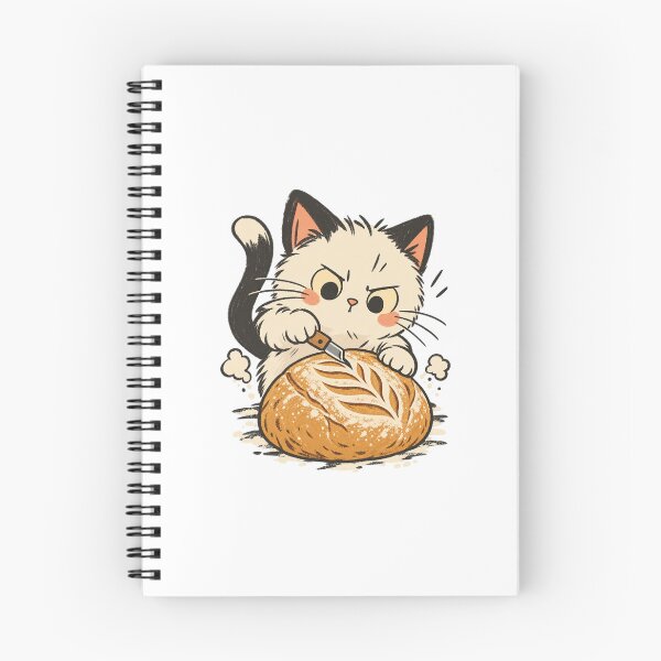 Item preview, Cute Cat Scoring a Sourdough Loaf designed and sold by AMICO77.
