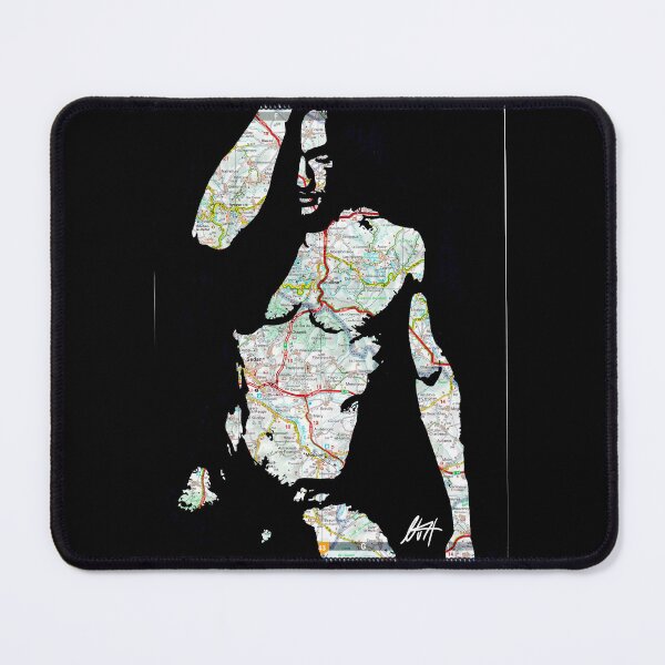 Item preview, Muscled Shy Nude Gay GuyMap Art By NLMKArtStudio designed and sold by NLMKArtStudio.