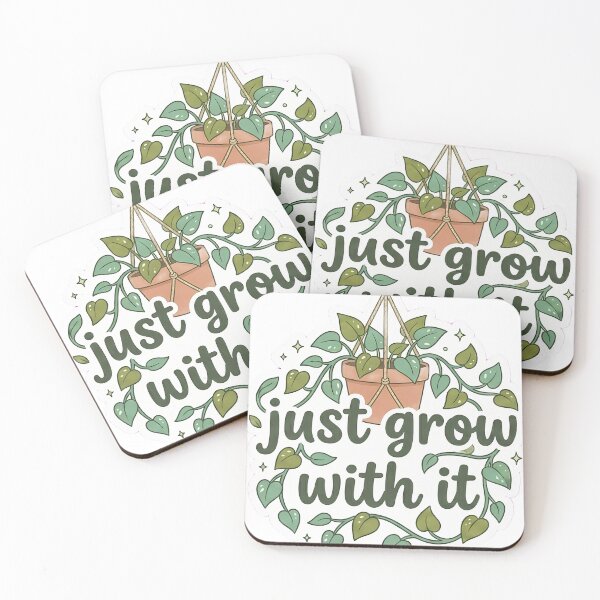 Item preview, Just grow with it sticker designed and sold by potatolover123.
