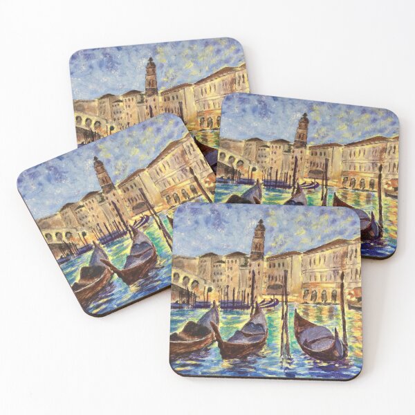 Item preview, Venice at night designed and sold by BrendaMillenArt.
