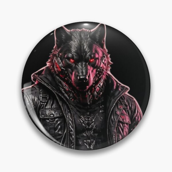 Item preview, Crimson Red Cyber Wolf designed and sold by LazyDayzCo.