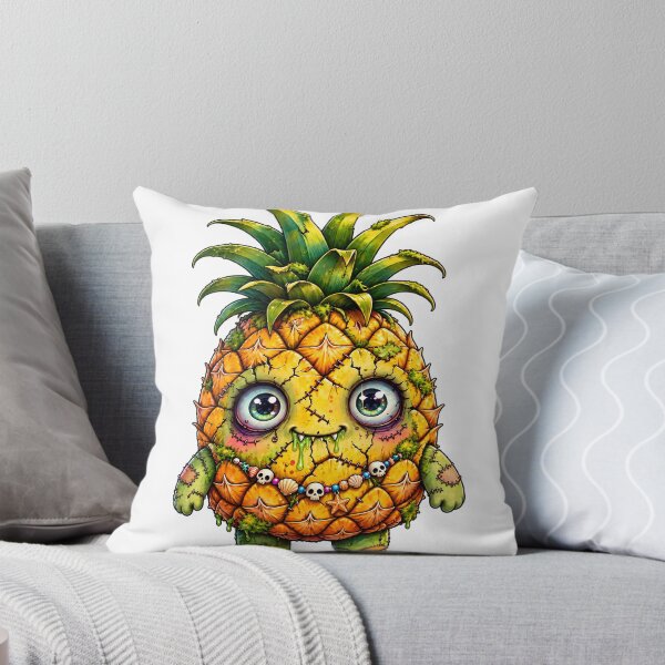 Item preview, Cute Zombie Pineapple Tropical Halloween Monster designed and sold by IRON SIREN.