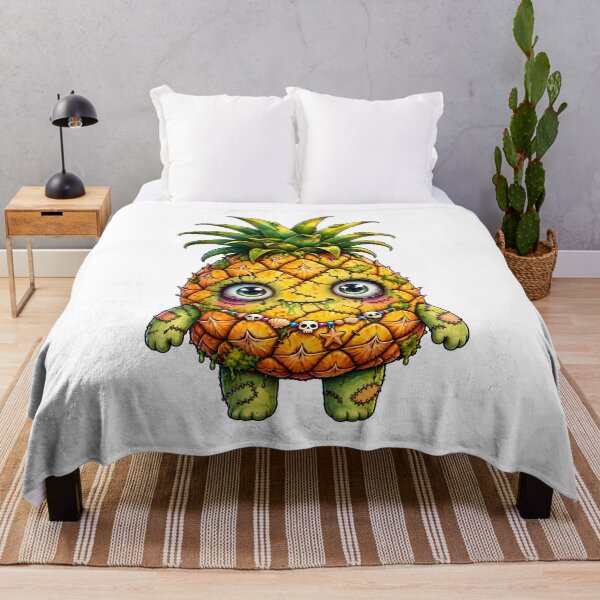 Item preview, Cute Zombie Pineapple Tropical Halloween Monster designed and sold by IRON SIREN.