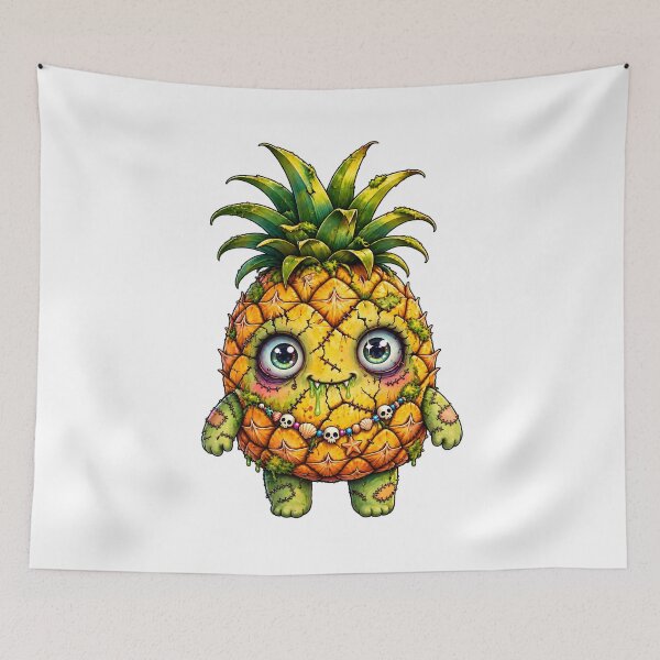 Item preview, Cute Zombie Pineapple Tropical Halloween Monster designed and sold by IRON SIREN.