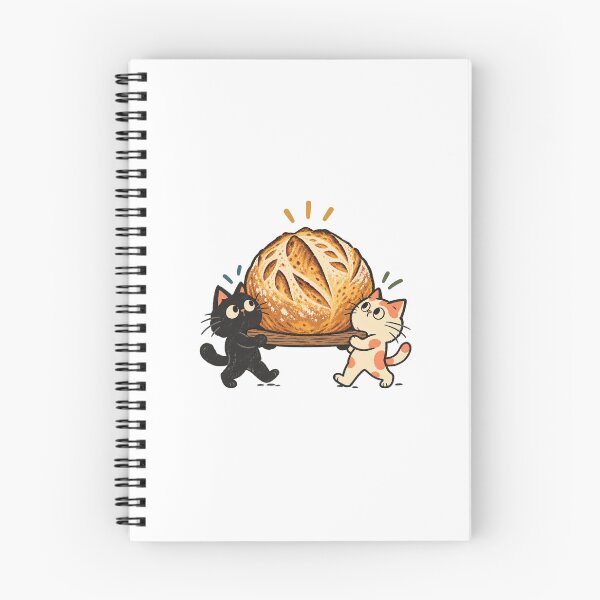 Item preview, Two Cats Carrying a Golden Sourdough Loaf designed and sold by AMICO77.