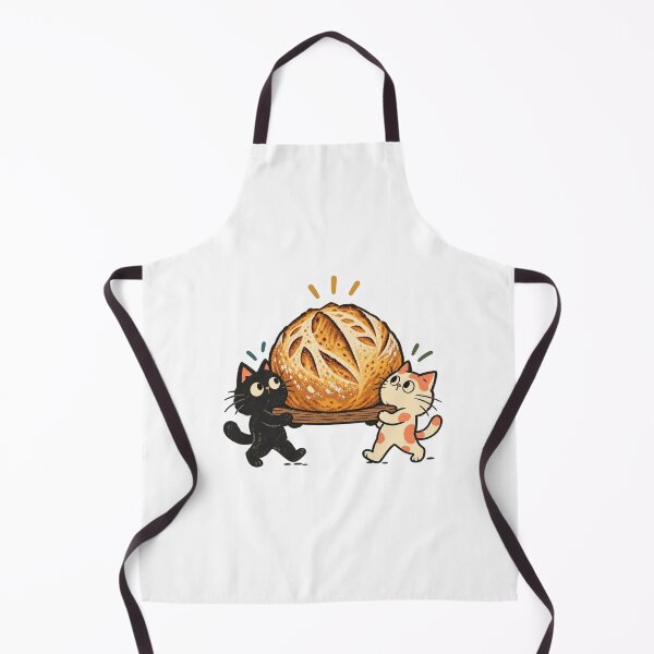 Item preview, Two Cats Carrying a Golden Sourdough Loaf designed and sold by AMICO77.