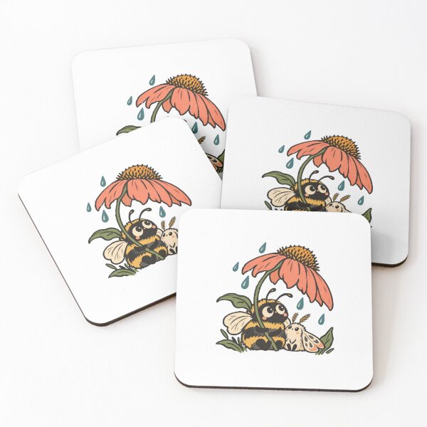 Item preview, Bee and Moth Sheltering Under a Flower designed and sold by AMICO77.