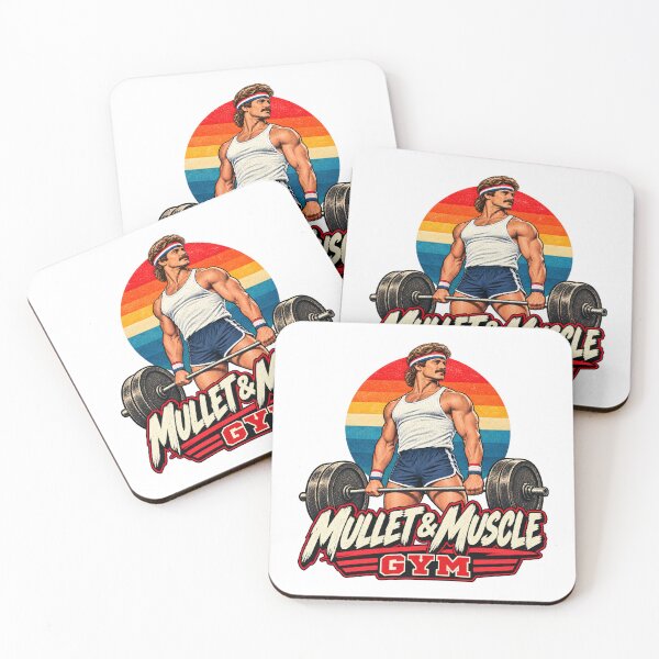 Item preview, Mullet & Muscle Gym Retro 80s Weightlifter designed and sold by Numerous-Niches.
