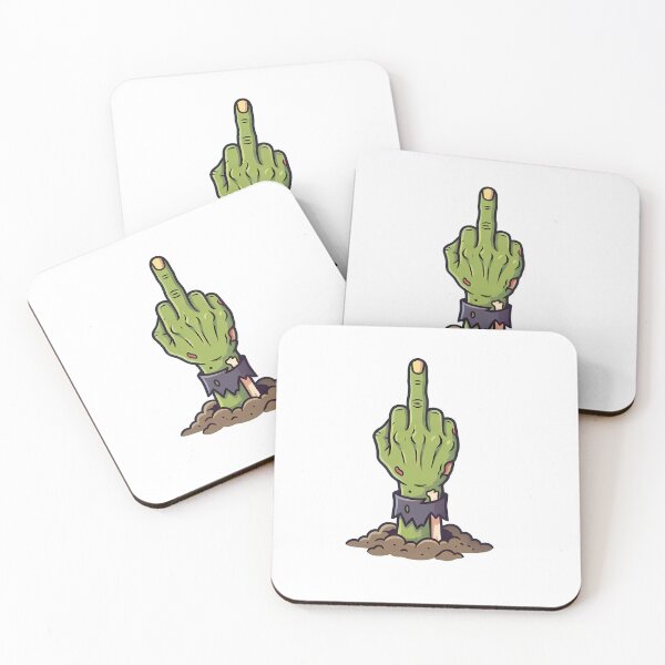 Item preview, zombie middle finger sticker designed and sold by potatolover123.