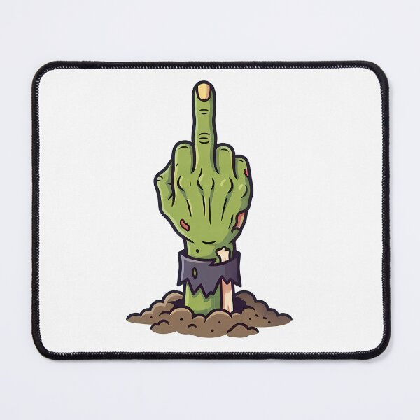 Item preview, zombie middle finger sticker designed and sold by potatolover123.