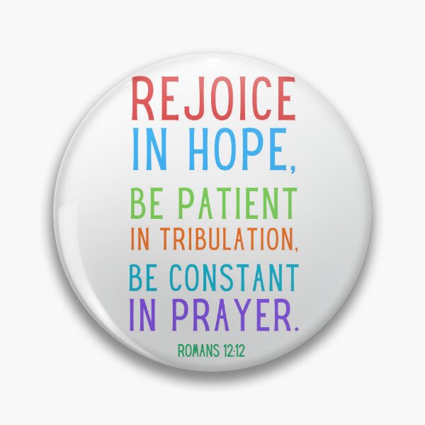 Item preview, Romans 12:12 Rejoice in Hope Colorful Text Art (on transparent) designed and sold by Boy and Belugee Studio.