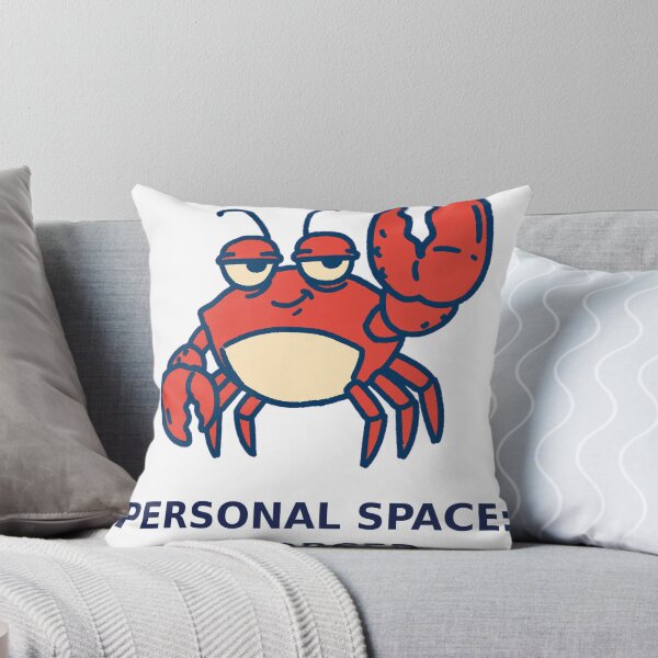Item preview, Personal Space Enforced Funny Crab Sticker — Sassy Introvert Crab Decal designed and sold by ryleemaxwell.