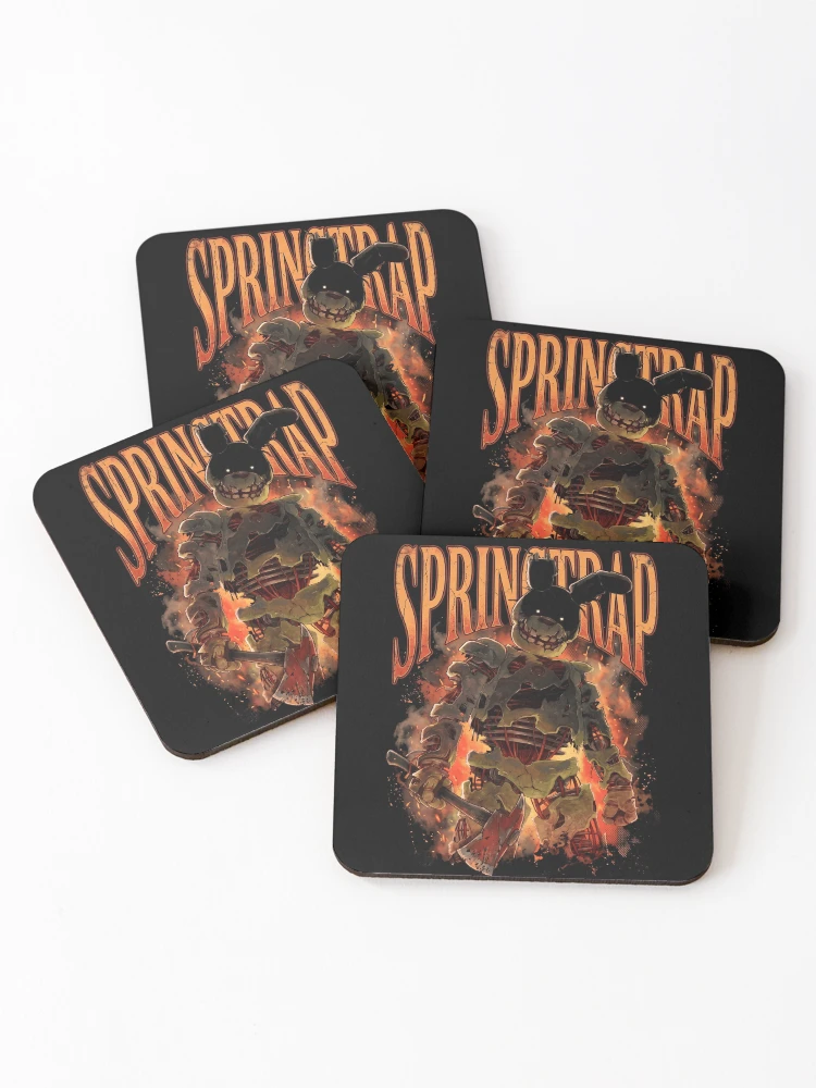 Thumbnail 1 of 5, Coasters (Set of 4), FNAF Springtrap designed and sold by DeviantMerch.