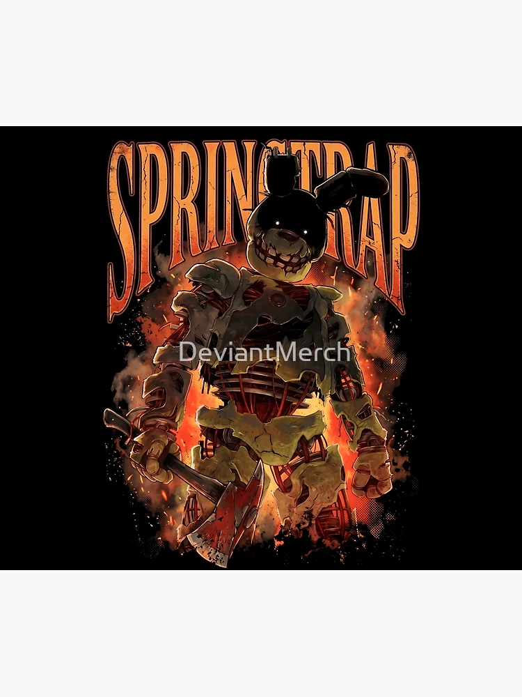 Thumbnail 6 of 6, Throw Blanket, FNAF Springtrap designed and sold by DeviantMerch.