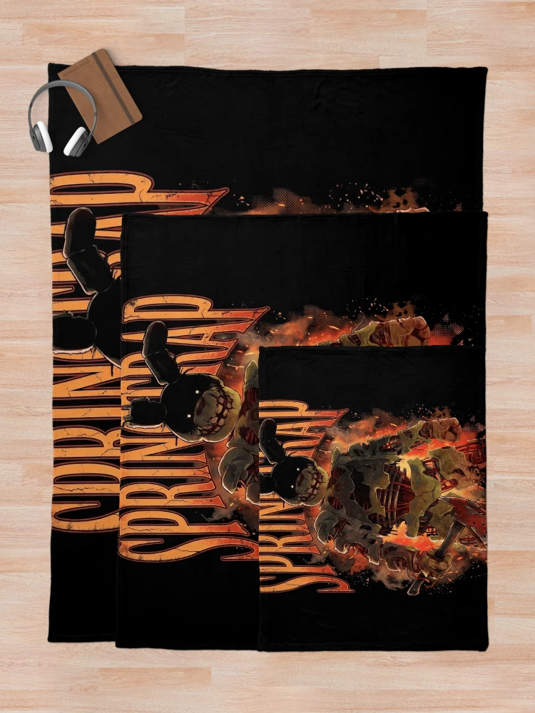 Thumbnail 5 of 6, Throw Blanket, FNAF Springtrap designed and sold by DeviantMerch.