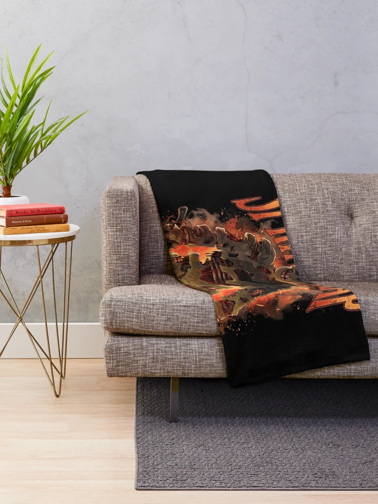 Thumbnail 2 of 6, Throw Blanket, FNAF Springtrap designed and sold by DeviantMerch.