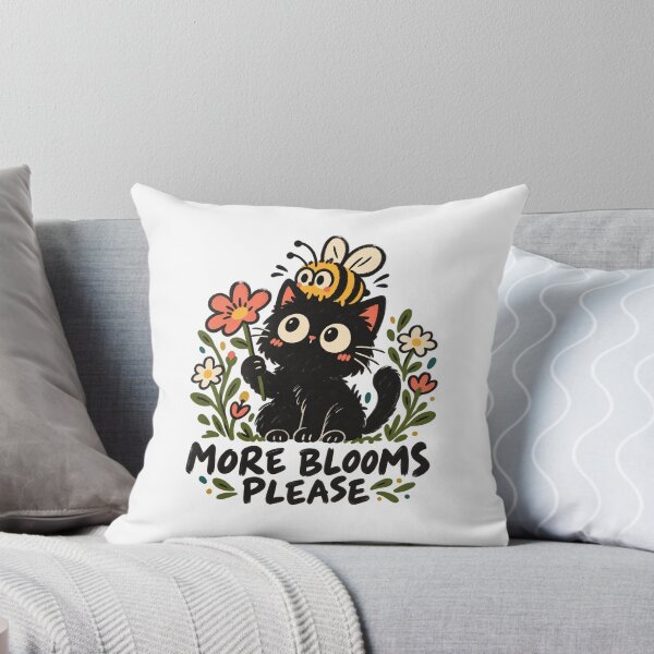 Item preview, More Blooms Please Black Cat and Bee designed and sold by AMICO77.
