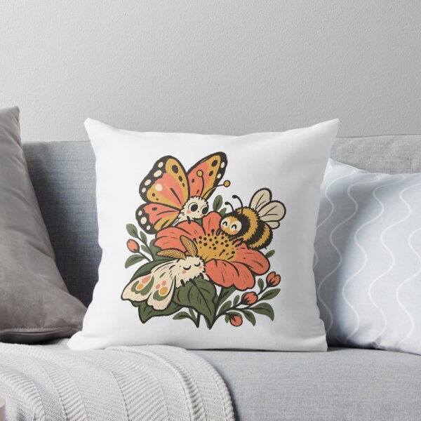 Item preview, Moth Butterfly and Bee Around a Wildflower designed and sold by AMICO77.