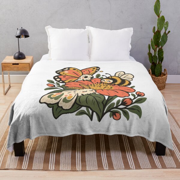 Item preview, Moth Butterfly and Bee Around a Wildflower designed and sold by AMICO77.