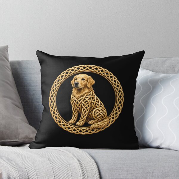 Item preview, Celtic Knot Golden Retriever Roundel designed and sold by Freckled-Monkey.