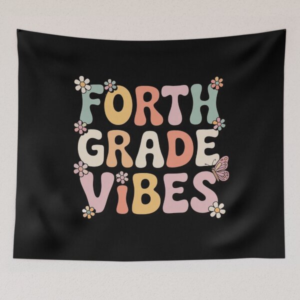 Item preview, Fourth Grade Vibes Groovy Floral Aesthetic designed and sold by Mr-AShop.