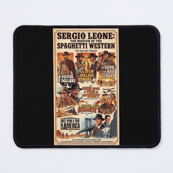 Item preview, Sergio Leone Spaghetti Western Films Poster designed and sold by Halifaxartguy.