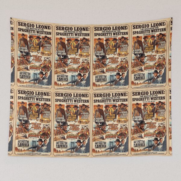 Item preview, Sergio Leone Spaghetti Western Films Poster designed and sold by Halifaxartguy.