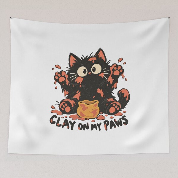 Item preview, Clay on My Paws Black Cat designed and sold by AMICO77.