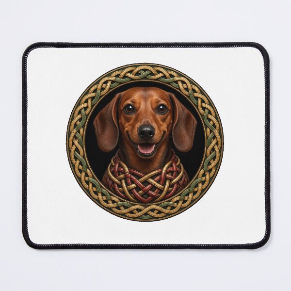 Item preview, Smiling Dachshund Celtic Knot Roundel designed and sold by Freckled-Monkey.