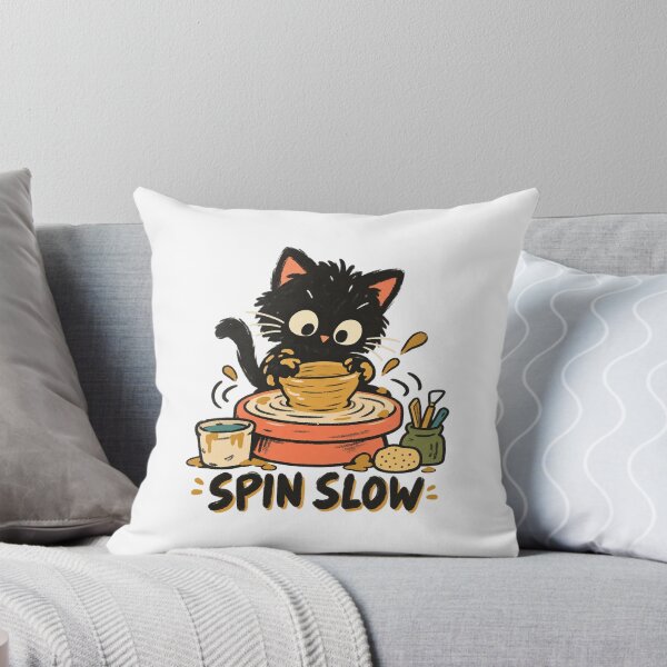 Item preview, Spin Slow Cat at the Pottery Wheel designed and sold by AMICO77.