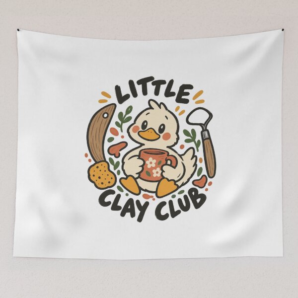 Item preview, Little Clay Club Duck with a Flower Mug designed and sold by AMICO77.
