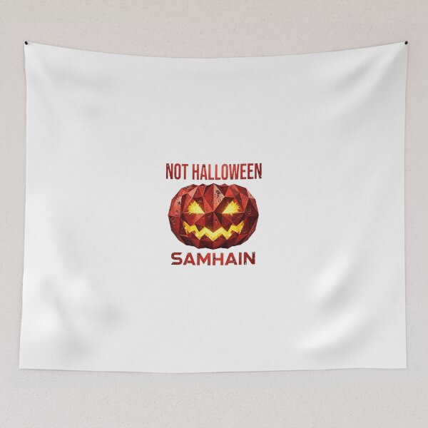 Item preview, Not Halloween Samhain - Red Geometric Pumpkin Yellow Glowing Eyes designed and sold by Csaba1983.