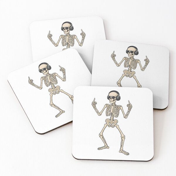 Item preview, skeleton flipping off sticker designed and sold by potatolover123.