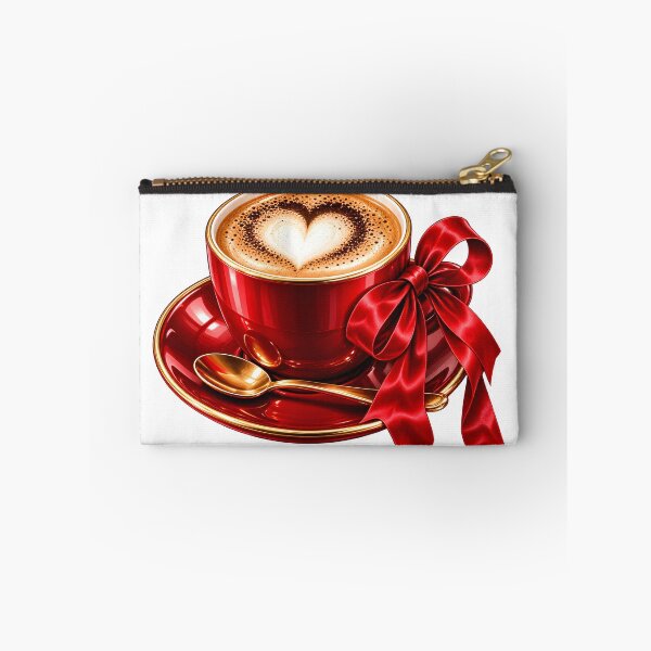 Item preview, Romantic Red Coffee Cup with Satin Bow designed and sold by TinyWeird.